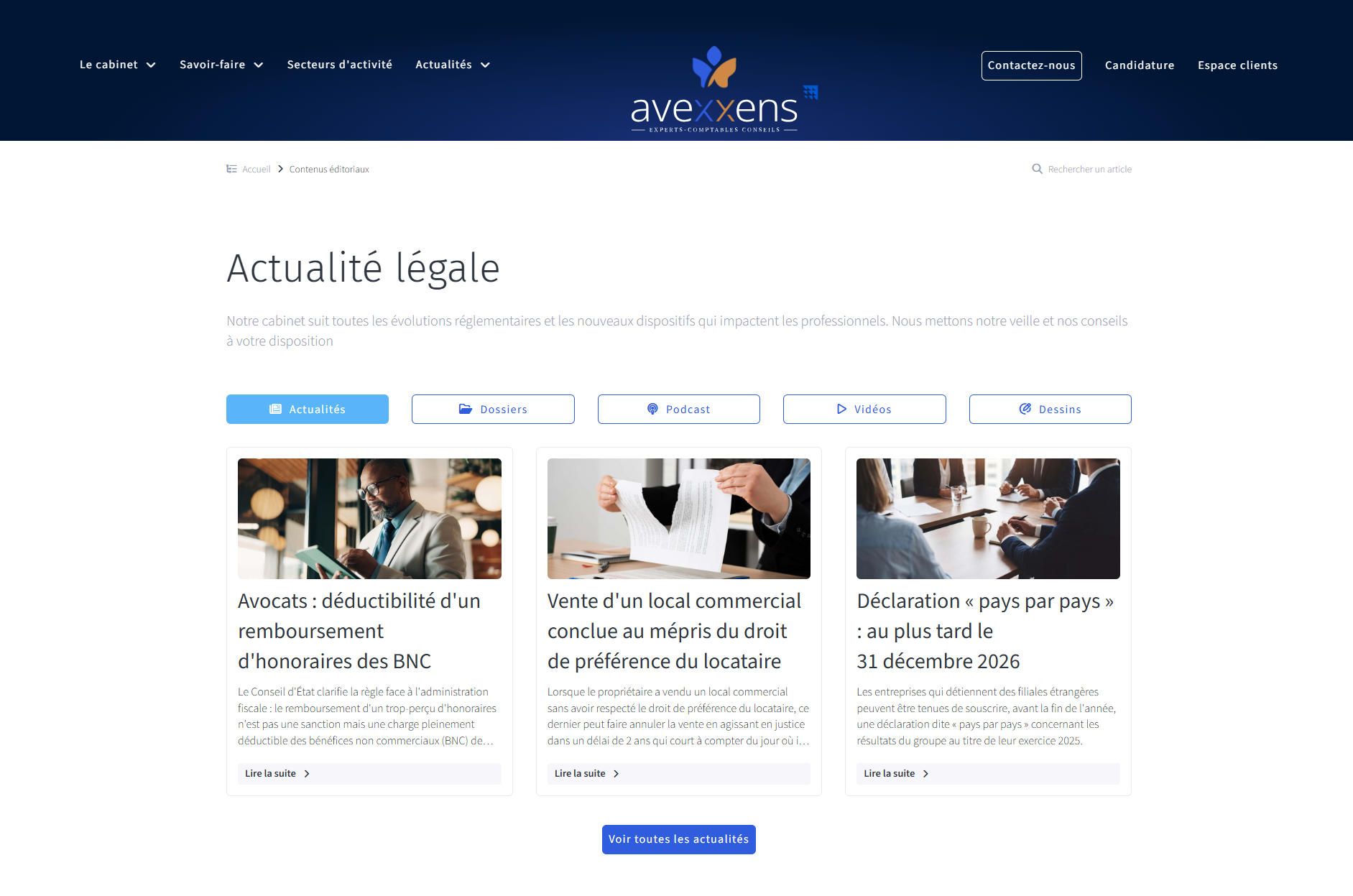 Base documentaire AVEXXENS