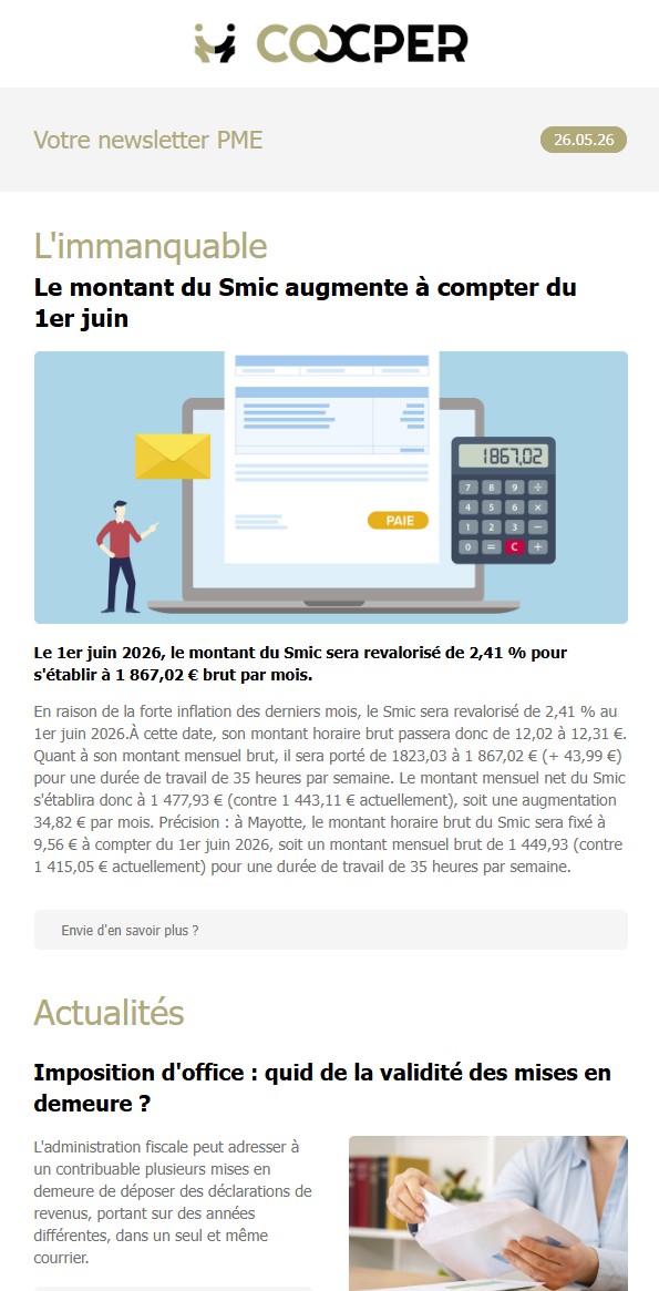 Newsletter profilée Arcomex