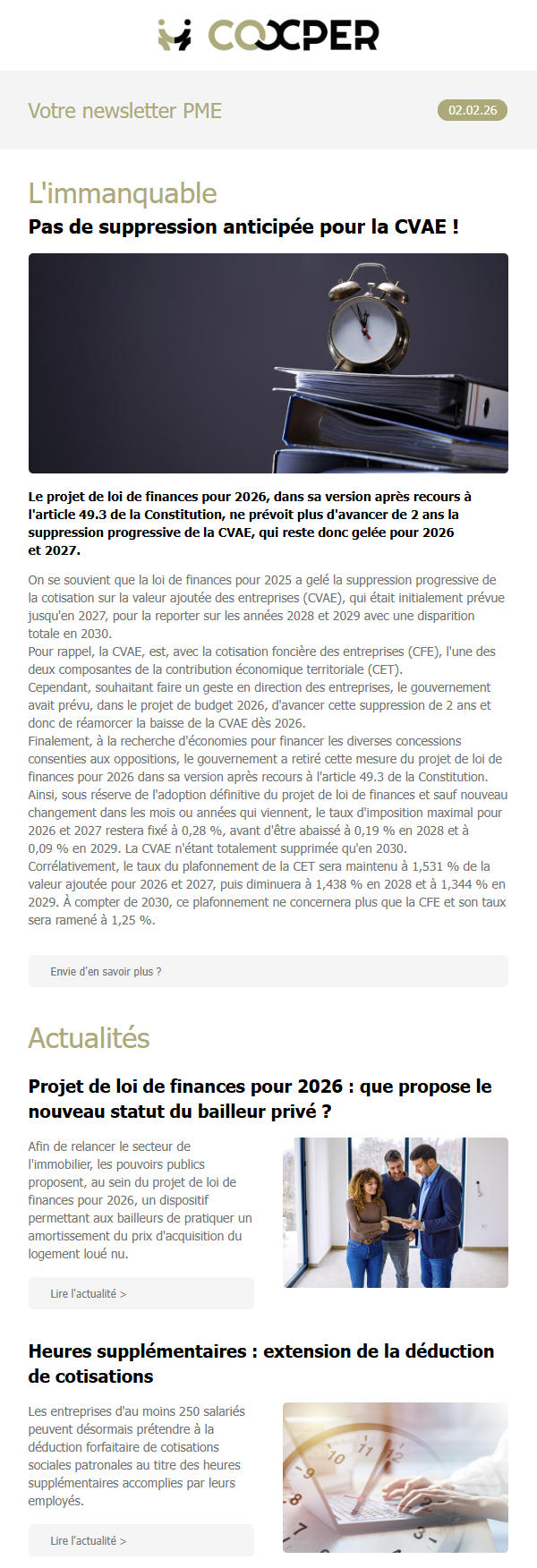 Newsletter profilée Arcomex
