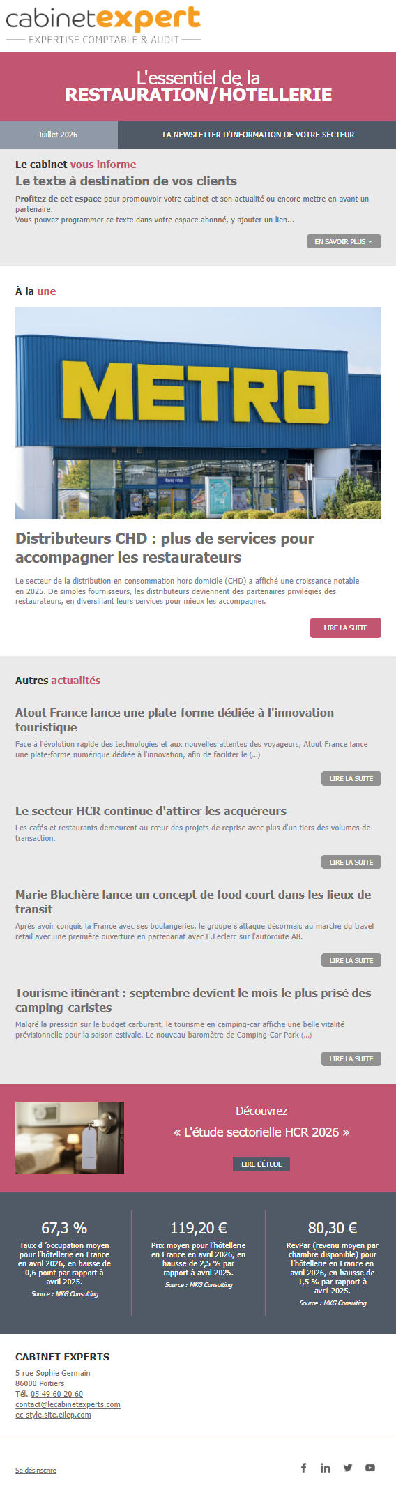Newsletter Sectorielle pour expert-comptable