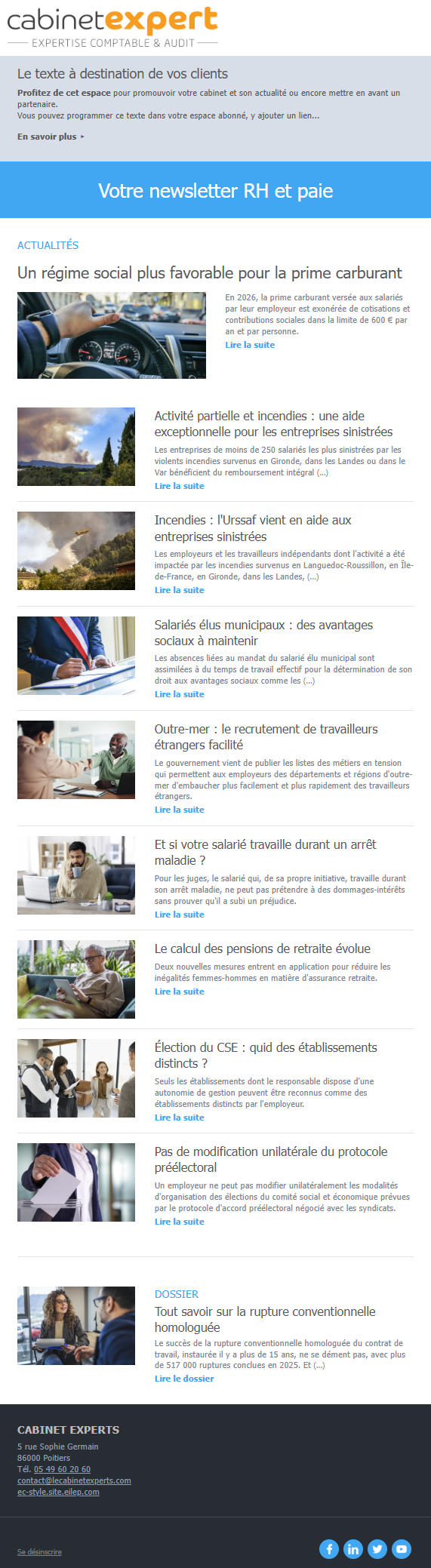 Newsletter RH et Paie