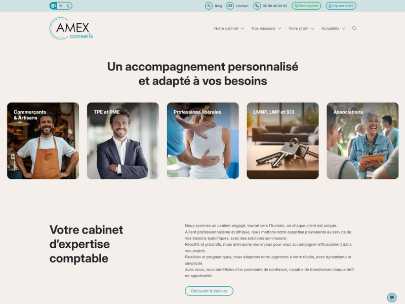 Site internet Amex conseils